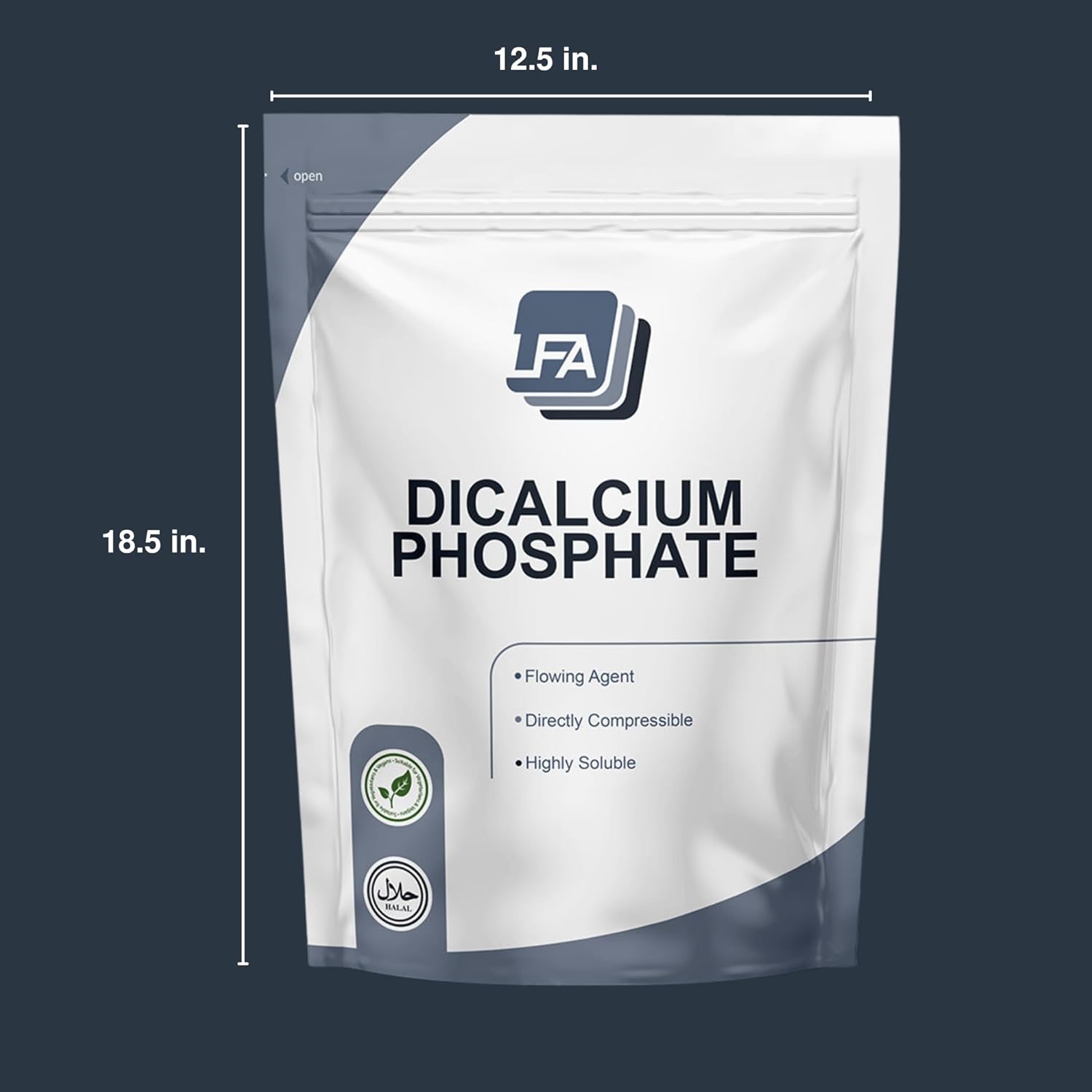 Dicalcium Phosphate Dihydrate DCPD Powder - 5 kg (11 lb) - Tablet & Capsule Flowing Agent - Food Anti-Caking Agent & Supplement Filler - Image 5