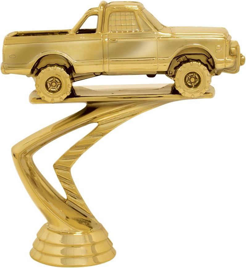 6" Gold Trucker Trophies - Custom 4x4 Truck Trophy Awards
