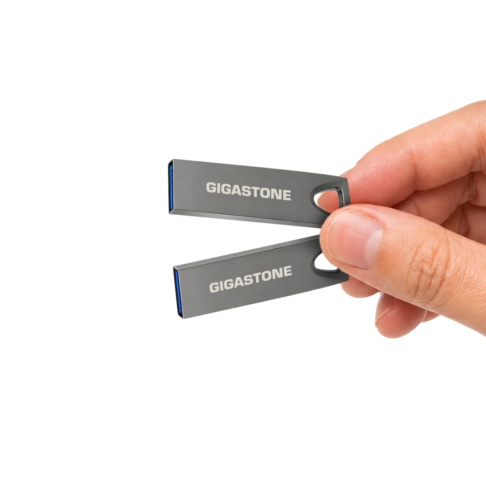 GIGASTONE 128Go Slim Fit Clé USB Flash (Lot de 2) Z70 USB 3.2 Gen 1, 100Mo/s Ultra Rapide, Design Métal Nickel, Stockage et Sauvegarde pour PC/Mac/TV/Voiture, USB 2.0/3.0/3.1 Compatible