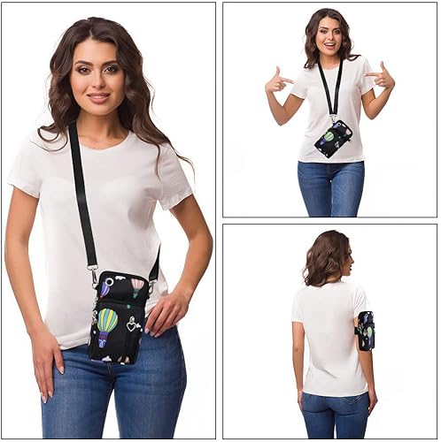 Miniatura 8 de Pequeña cartera cruzada para teléfono, bolso de nailon para teléfono celular, bolso cruzado de viaje, bolso de hombro para teléfono celular, bolso