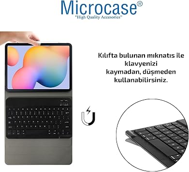 Microcase Huawei MatePad SE 11 Tablet Compatible Stand Case with Bluetooth Keyboard - BKK4