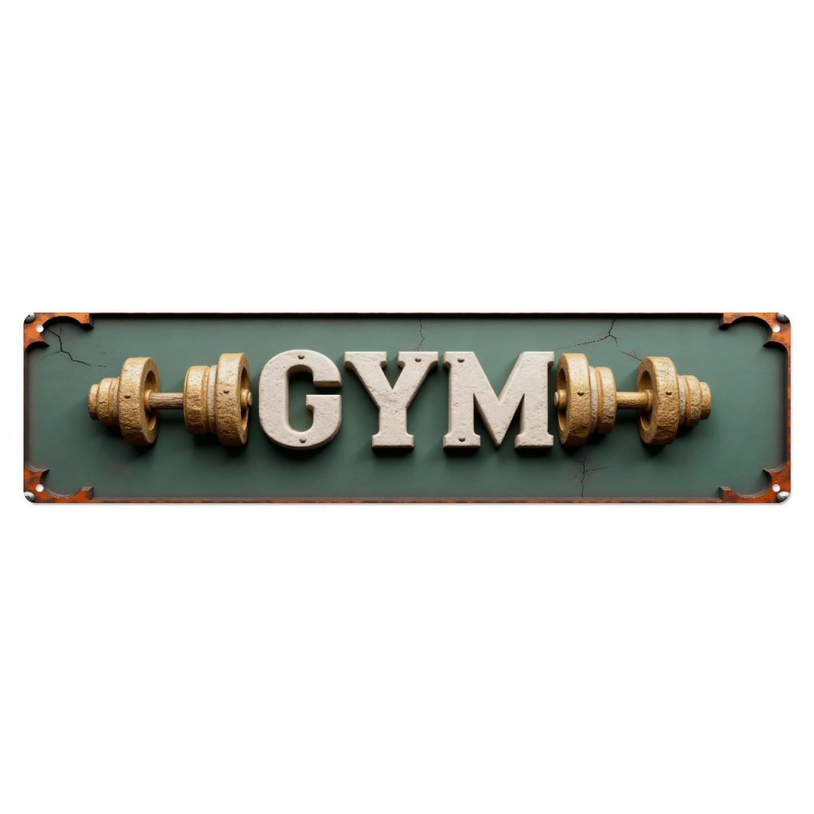 Gym Barbell Metal Sign Art Metal Tin Sign Plaque