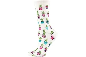 Sprout Some Joy with Potted Cacti Crew Socks