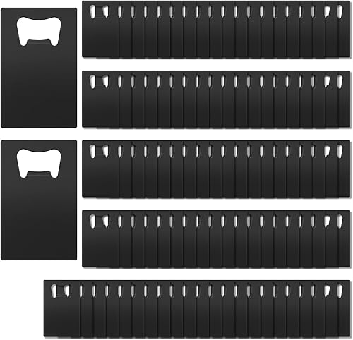 Miniatura 9 de Yugada 50 unidades de abrebotellas de tarjetas de crédito, a granel, de acero inoxidable, para tarjetas de cerveza, abrebotellas, abrebotellas,