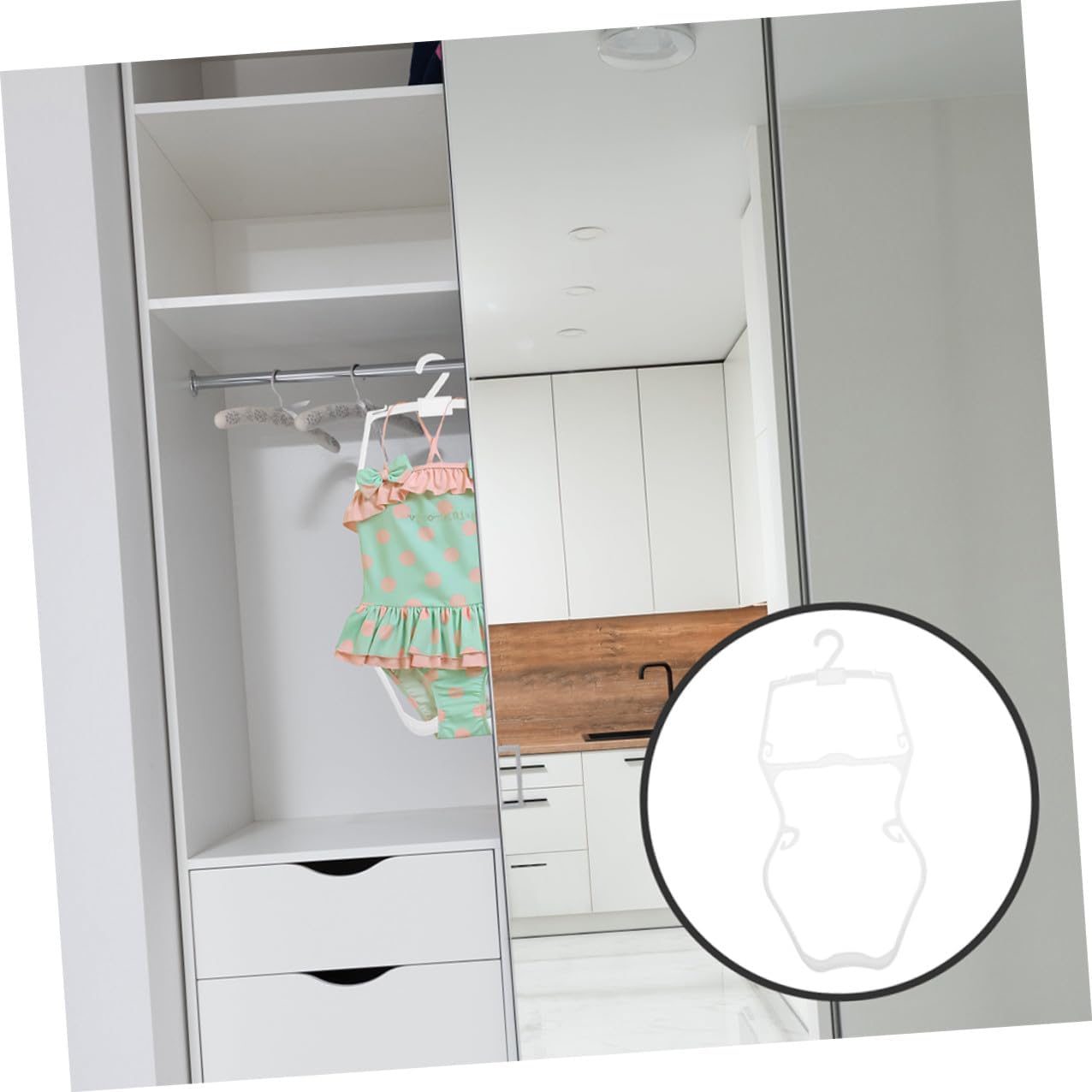 Veemoon 6pcs Plastic Swimsuit Hangers Clothes Hangers Swimwear Drying Racks for Closet Organization