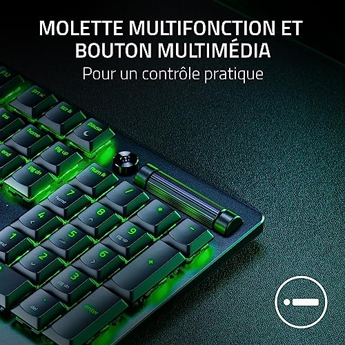 Razer DeathStalker V2 Switches Rouges Clavier Gamer Optique à Profil Bas Switches Optiques Linéaires et Silencieux Bluetooth 5.0 USB C Finitions des Touches au Laser Clavier US | - vue 6