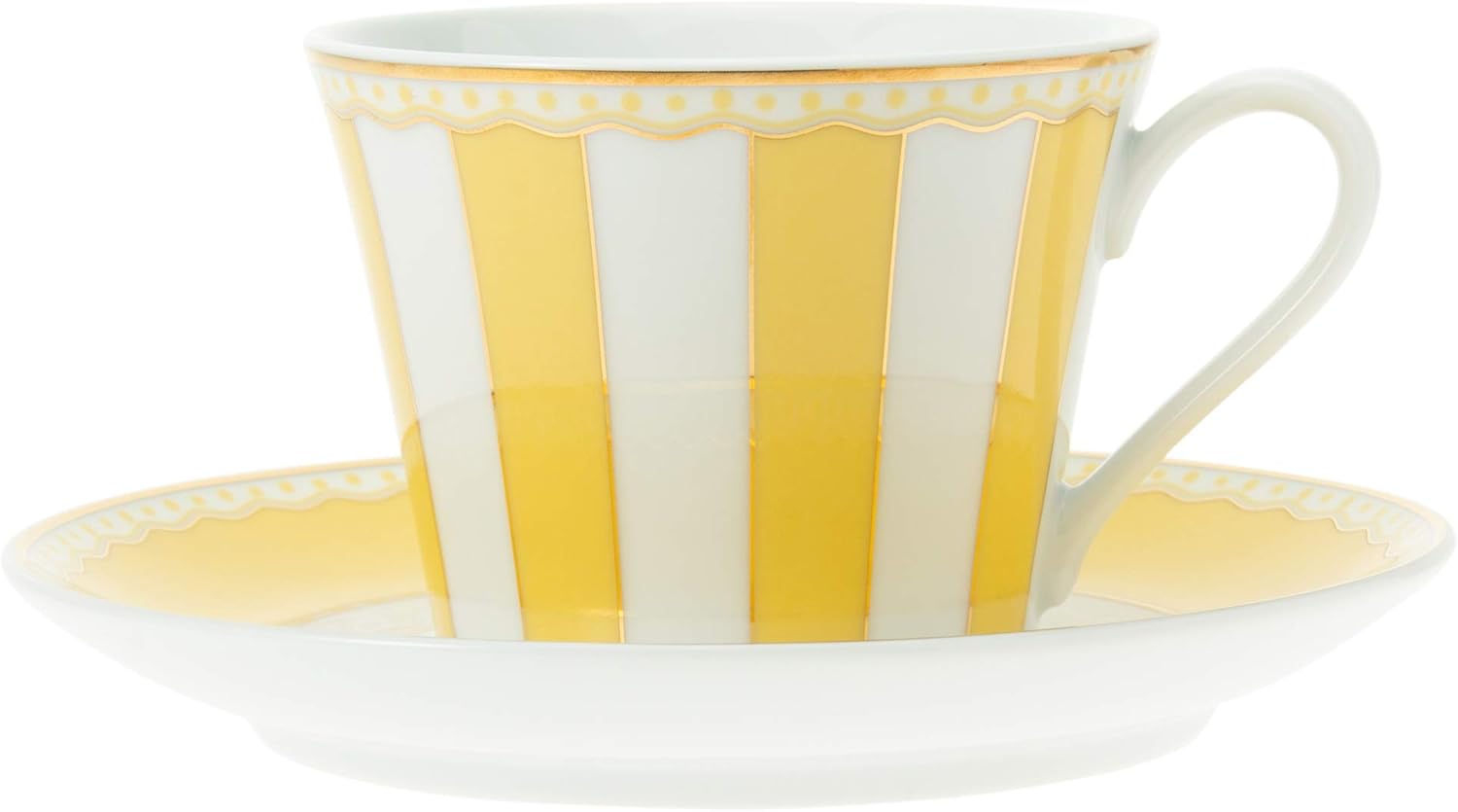 Noritake T002B/M-250 Cup & Saucer (Coffee/Tea) 250cc Carnival Yellow Fine Porcelain