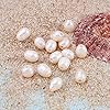 Beadthoven 100pcs 7-10mm Natural Freshwater Pearl Beads 1.8mm Big Large Hole Rice Shape White Pearls for Crafting Oval Pearl Beads for Jewelry Making DIY Bracelets Necklaces Leather Cord #4