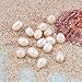 Beadthoven 100pcs 7-10mm Natural Freshwater Pearl Beads 1.8mm Big Large Hole Rice Shape White Pearls for Crafting Oval Pearl Beads for Jewelry Making DIY Bracelets Necklaces Leather Cord