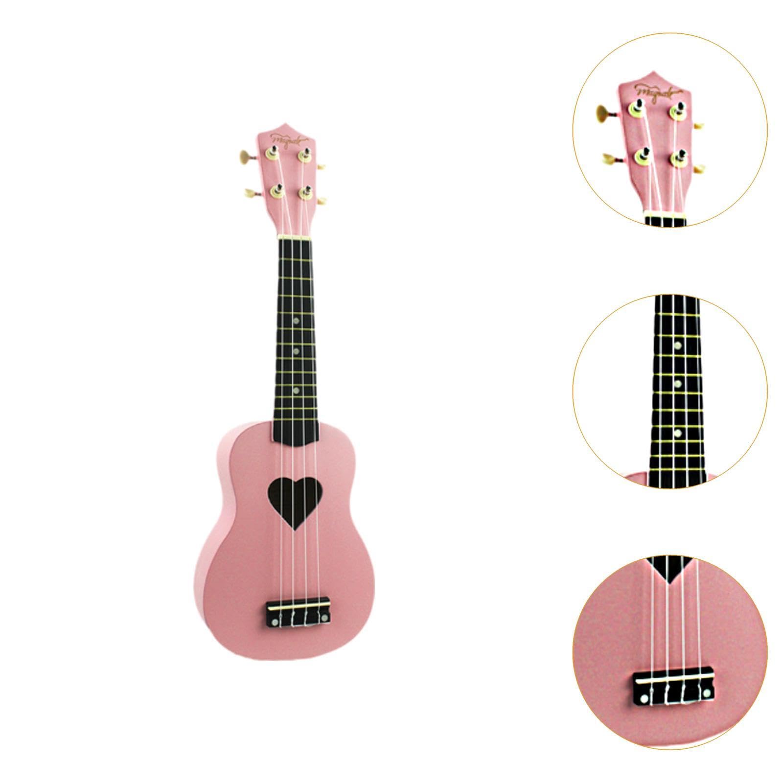 Guitarra de Juguete para Niños de 20 Pulgadas, Color Rosa, Instrumento Musical para Preescolares.