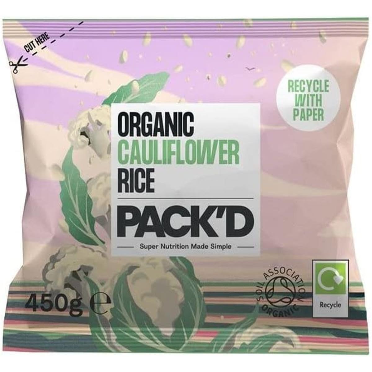 PACK'D Organic Cauliflower Rice 450g