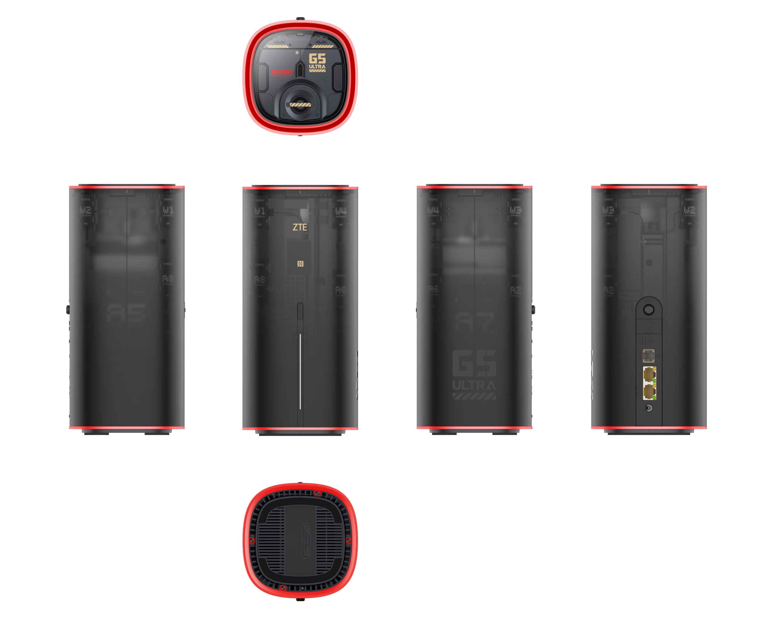 ZTE G5 Ultra Gaming, Router 5G, Tri-Band WiFi 7, 2.5G, Nero