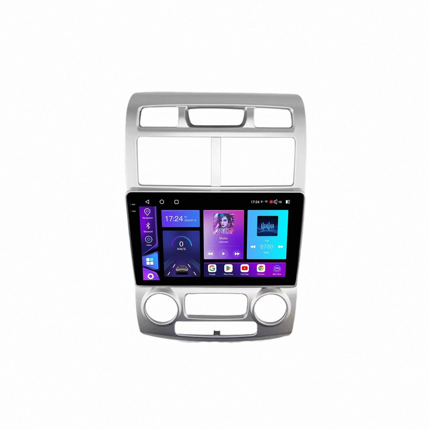 Navegador GPS para viajes familiares en Kia Sportage 2004-2009 con mapas táctiles 8