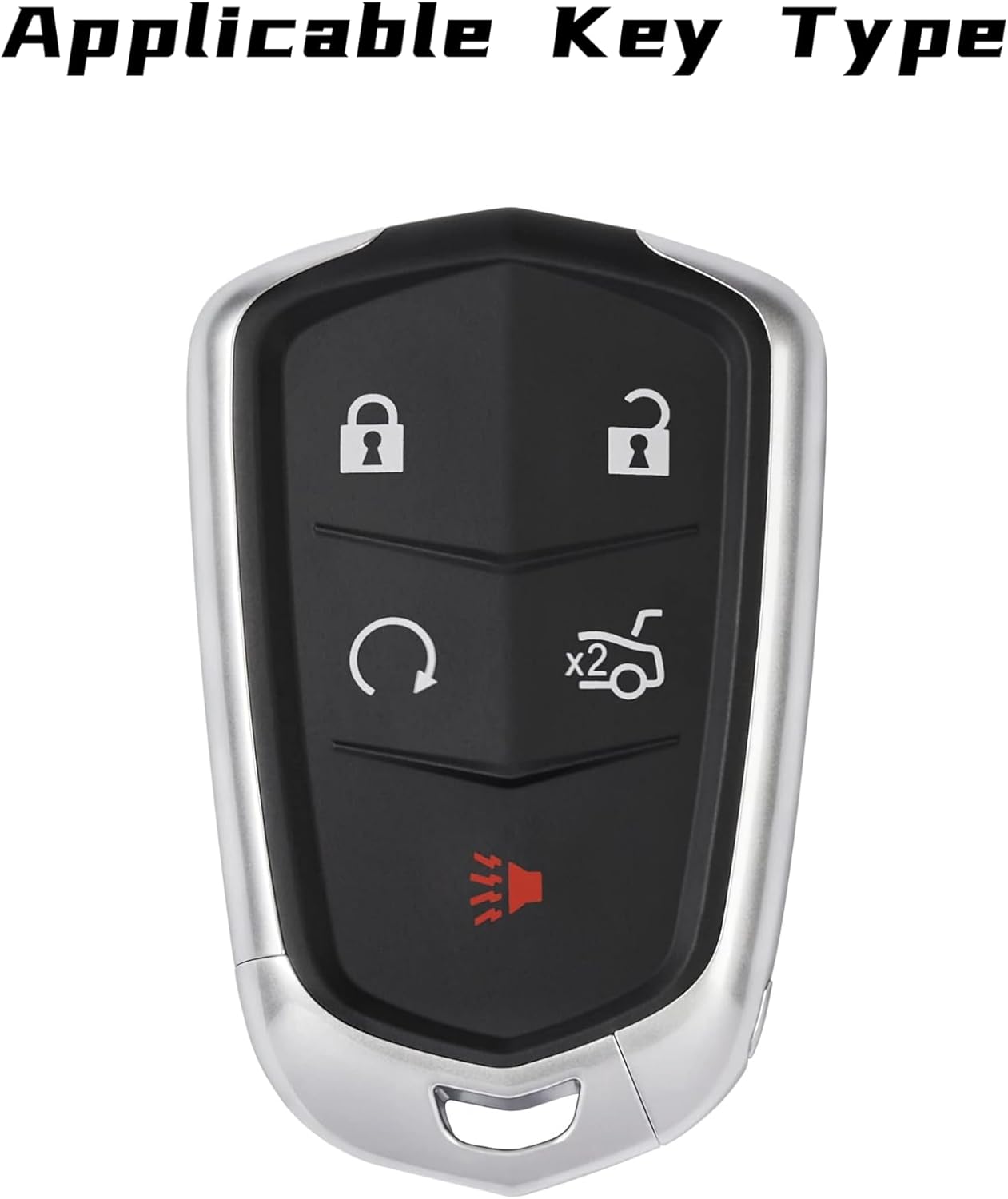 Key Fob Cover for Cadillac,Accessories,Key Fob Case, Keychain Compatible with Cadillac 2014 2015 2016 2017 2018 2019 2020 2021 2022 2023 XT5 ATS CTS SRX XTS Escalade (Model-A)