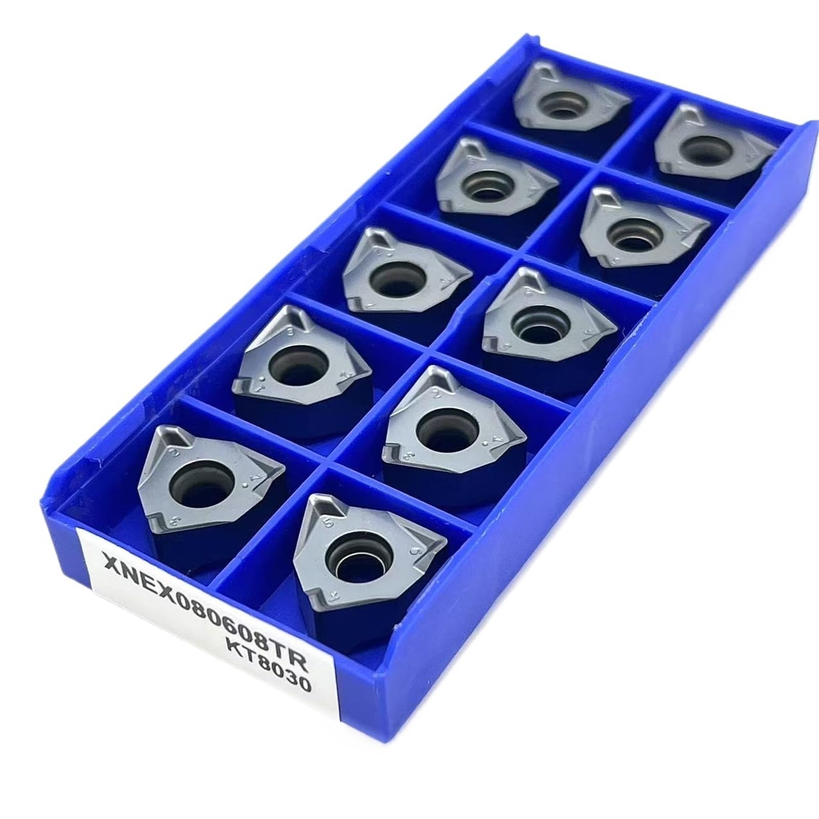 10 Uds XNEX080608TR KT8030 Disco De Corte Fresado Avance Rápido Para Inserciones Torno CNC, Utilizado Para Acero Inoxidable, Piezas