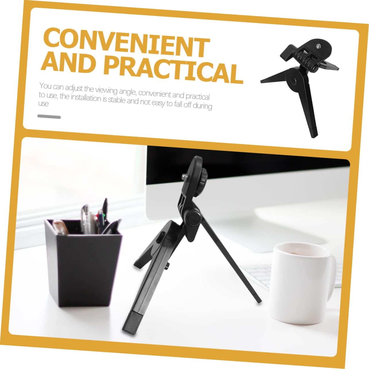 CHILDWEET 3pcs Phone Tripod Mount for Filming Holder for Streaming Action Camera Tripod Sturdy Base Lightweight and Portable Great for Live Streaming