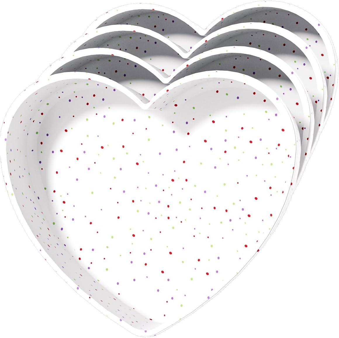 saphe Silicone 10 Inch Cake Pans - Heart Shaped Baking Molds, Set of 4 Cake Molds for Cake, Cheesecake, Rainbow Cake (heart shaped)