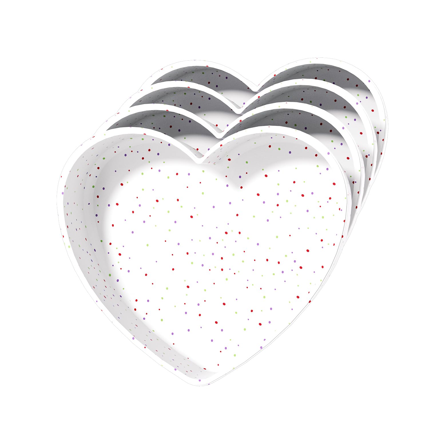 saphe Moldes de silicona para tartas de 10 pulgadas, moldes para hornear en forma de corazón, juego de 4 moldes para pasteles, tarta de queso, pastel arcoíris (en forma de corazón)