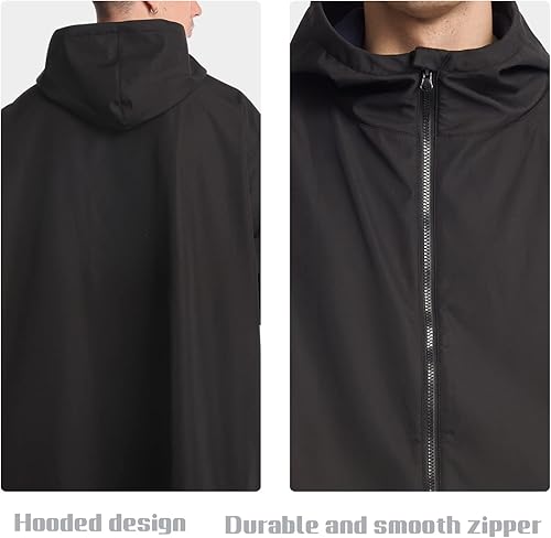 Miniatura 5 de Hiturbo Parka de natación impermeable y resistente al viento, manga 34, bata cambiante con capucha, abrigo cálido para surf, natación, deportes