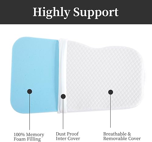 Miniatura 5 de HOMBYS Almohada de rodilla de espuma viscoelástica para dormir de lado, almohada de piernas para rodilla, separa las rodillas para la alineación del