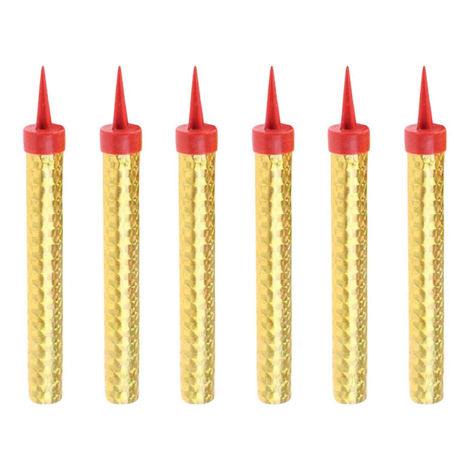 generisch King Of Sparklers - Velas para candelabros (paquete de 6 velas brillantes en caja dorada, para servicio de botellas, cumpleaños, bodas, 16 velas de fiesta (6 unidades, color dorado, talla