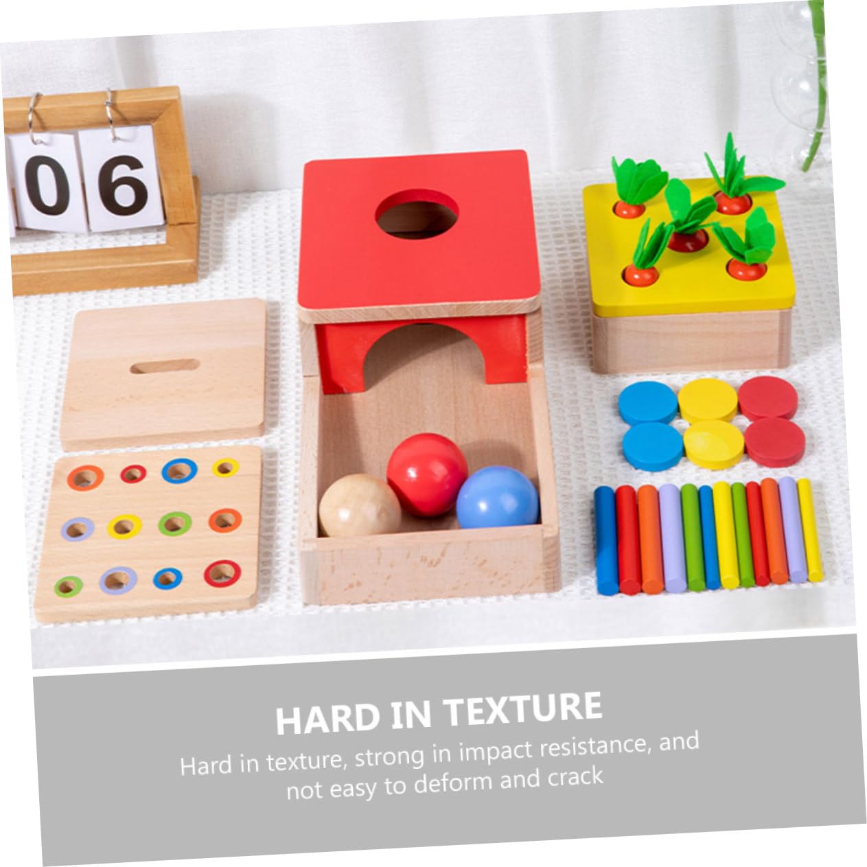 Juguete de Madera Educativo para Niños, Desarrollo de Habilidad Motriz y Coordinación Ojo-Mano, Obsequio para Bebés y Niños Pequeños