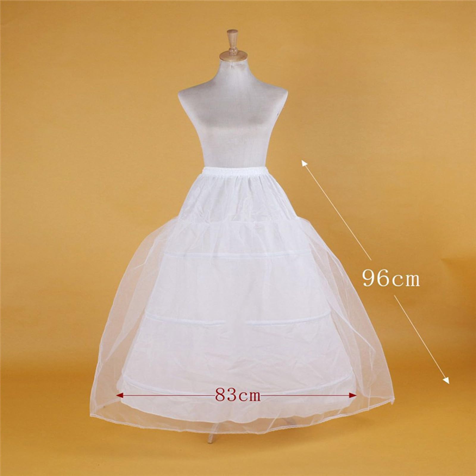 Bruidshuwelijk Petticoat Hoop Crinoline Prom Onderrok Fancy Rok Slip, Bruidstrouwjurken Wit