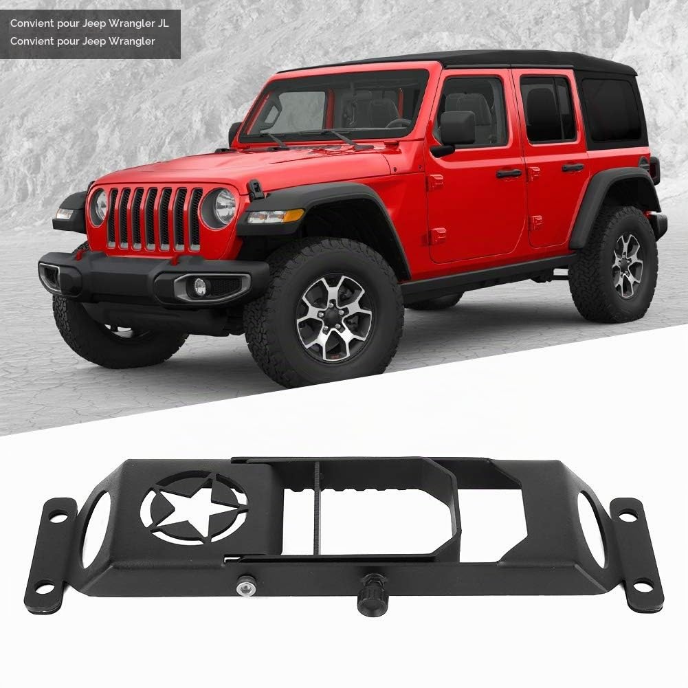 Barre de Toit étape Wrangler Universel Voiture Toit Supérieur Porte Escabeau Accessoire Noir adapté pour Wrangler JL