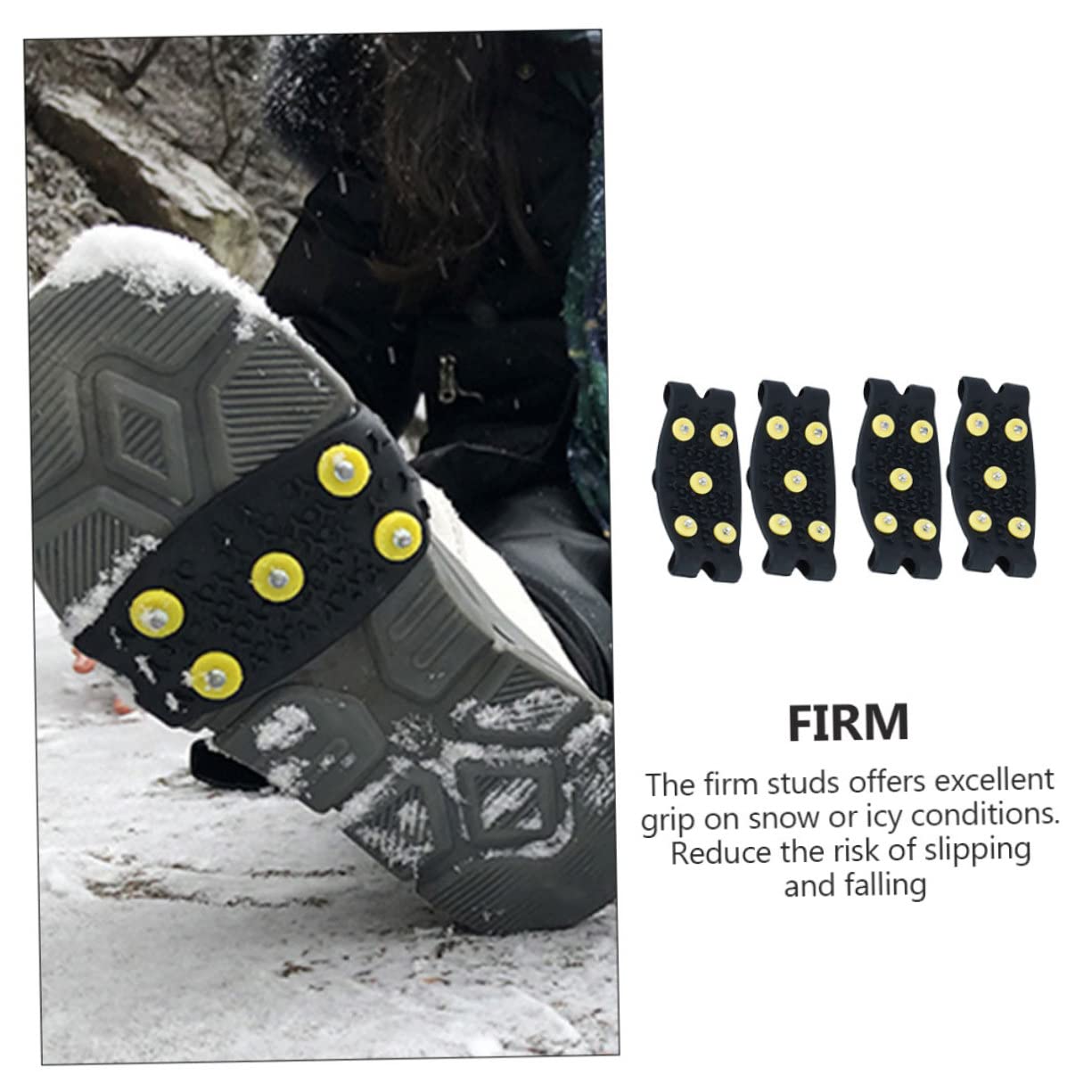 Ipetboom Crampons pour Chaussures Tpe Antidérapants 2 Paires pour Marche en Neige et Course