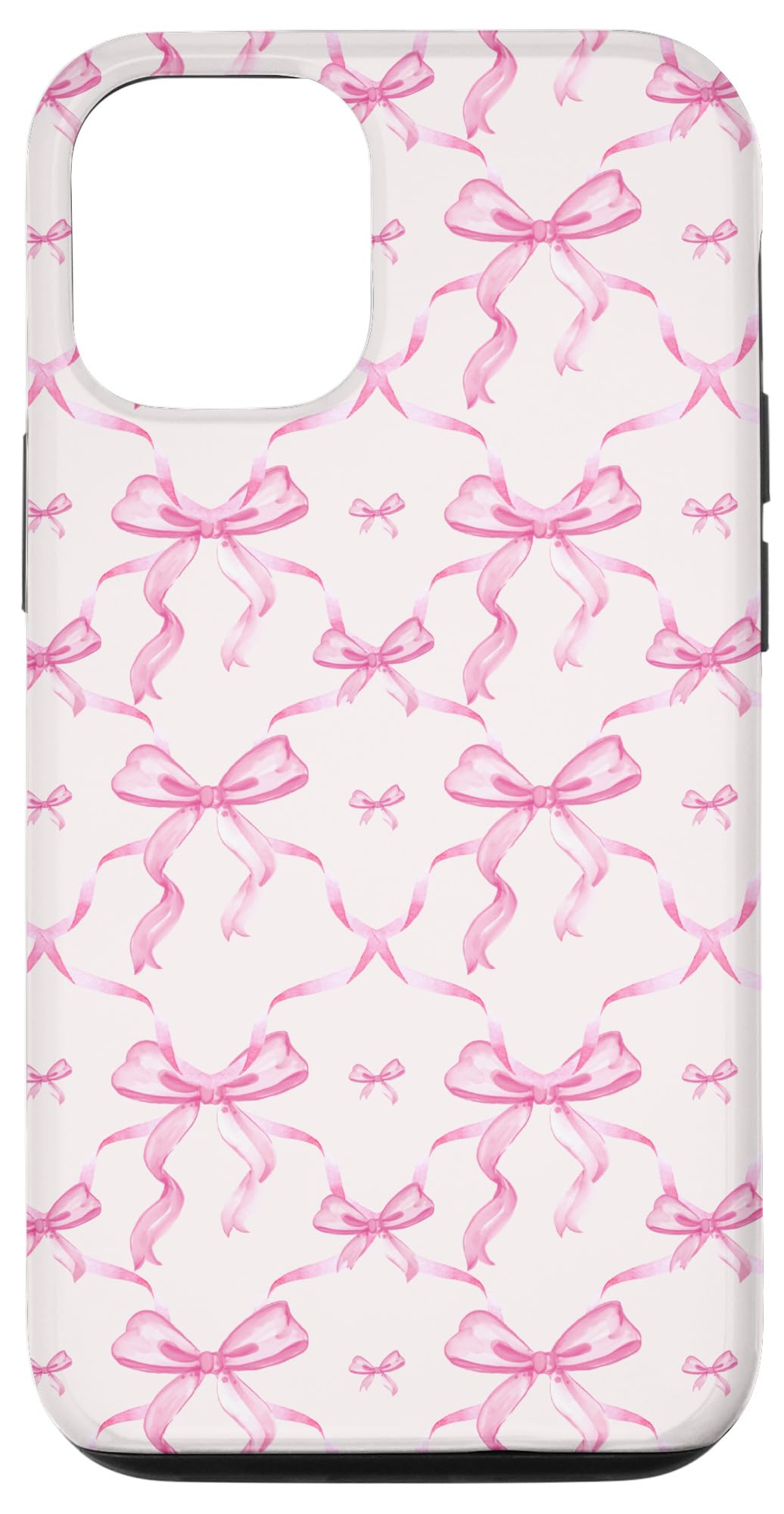 iPhone 13 Aesthetic Pink Ribbons and Bows in Watercolor Case