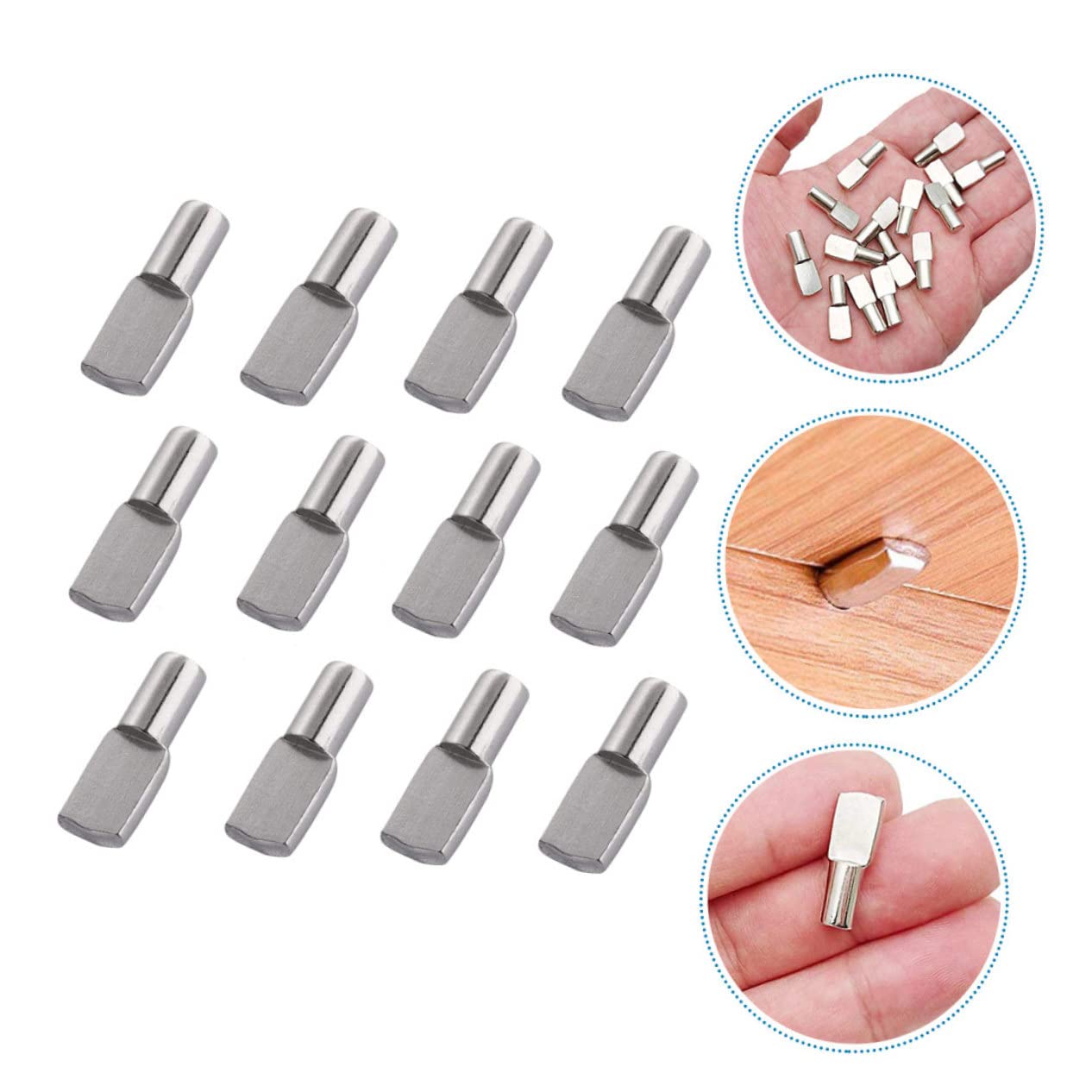 150Pcs Shelf Fixing Pegs Spoon Shaped Support Holders for Cabinet Furniture Bookcase and Closet Durable Silver Shelf Supplies for Home and Kitchen Storage