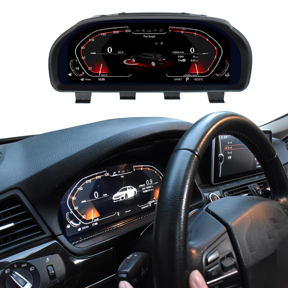 12.3 inch Digital Speedometer Replacement with HUD for 2011 2012 2013 2014 2015 2016 2017 BMW 5 Series F10 F11 F18 LCD car Dashboard Digital Gauge Instrument Cluster Digital Panel