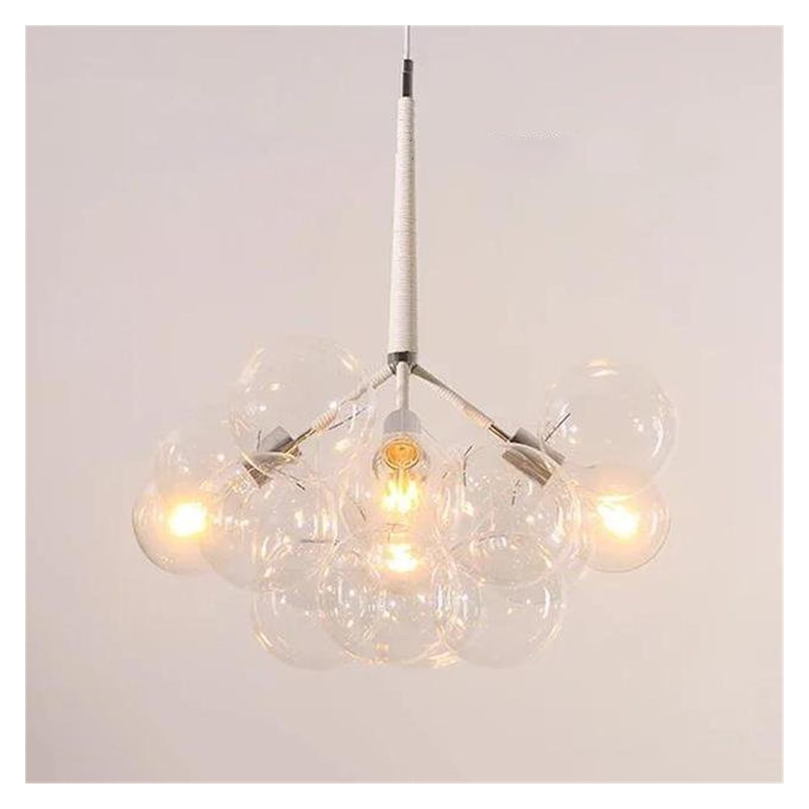 FZQSXAZU Chandelier, Nordic Bubbleball Led Chandelier Children's Room Warm Creative Pendant Lamp Living Restaurant Bedroom Glass ht Fixtures