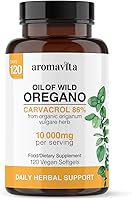 Vista 10 de Cápsulas de aceite de orégano silvestre vegano orgánico, 86-90% Carvacrol – 10000 mg de aceite de orégano por cápsula blanda – Apoyo inmunológico