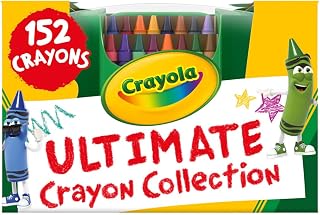 Crayola Ultimate Crayon Collection 152ct with Portable Caddy - Glitter, Metallic Colors, Kids Art Supplies Ages 3+