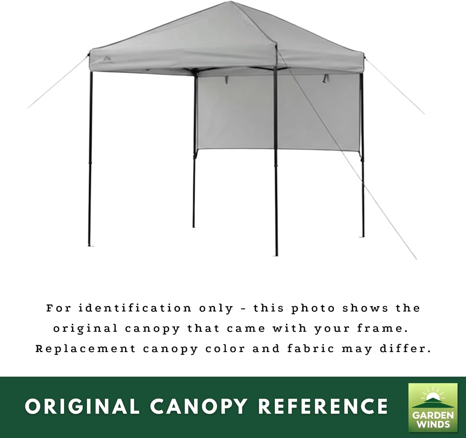 Garden Winds Reinforced RipLock 350 Replacement Canopy Top Cover and Sunwall Compatible with Ozark Trail 6' x 6' Outdoor Pop Up Canopy Models WMT-060685, 30432 - Slate Gray