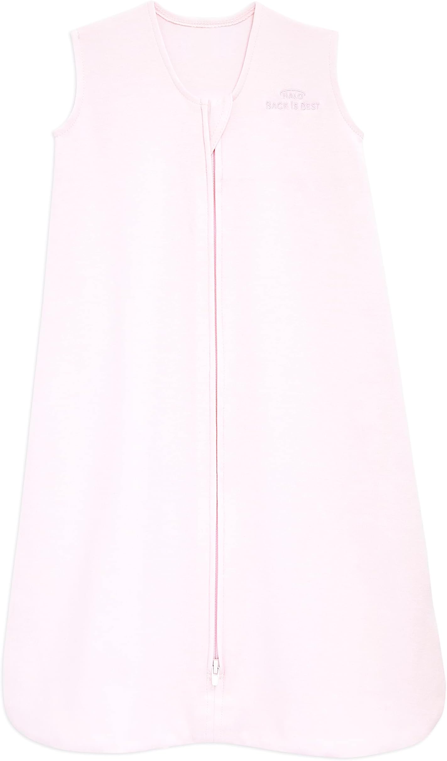 HALO SleepSack, 100% Cotton Wearable Blanket, Swaddle Transition Sleeping Bag, TOG 0.5, Soft Pink, Small, 0-6 Months