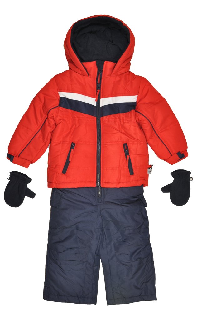 Rothschild Toddler Boys Sports Striped Snowsuit Jacket Set