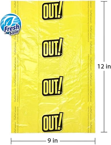 Miniatura 4 de OUT! Bolsas para excrementos de perro Bolsas de basura de perro fuertes y a prueba de fugas 9 x 12 pulgadas, 600 bolsas amarillas