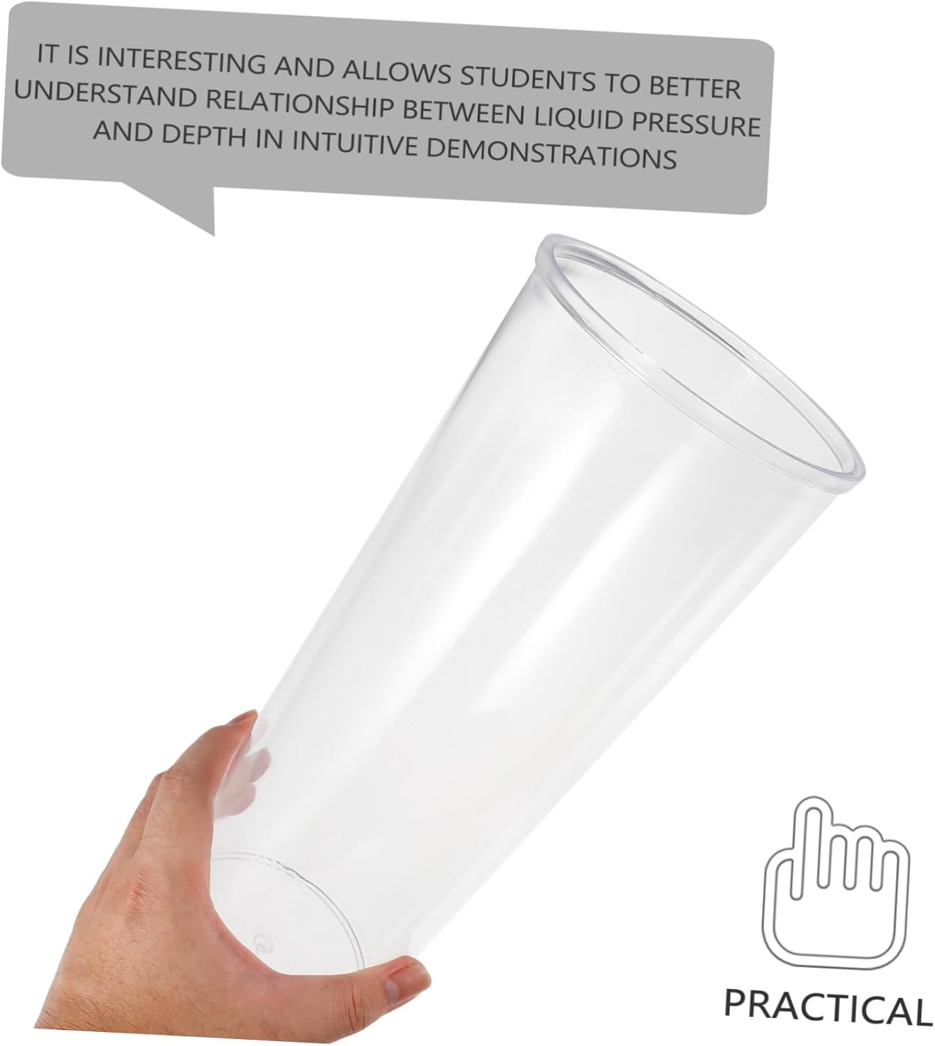 Cabilock 2pcs Educational Measuring Cylinders Cylinder Science Test School Physics Instrument