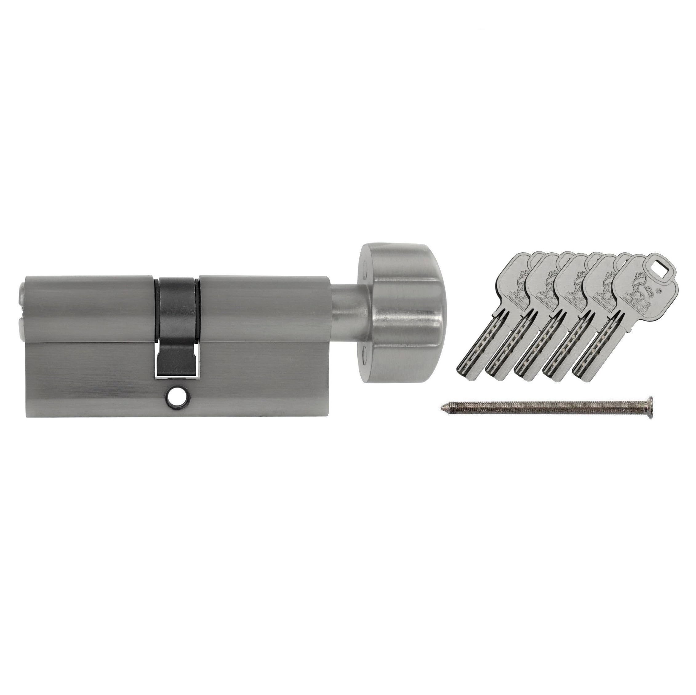 Thumb Turn Knob Euro Cylinder 70 mm 35/35 with 5 Keys (35x35) (KD)