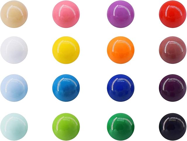 Magnetpro Spherical Neodymium Fridge Magnets, Muliticolor Cute Refrigerator Office Magnet for Calendars Whiteboards Maps Resin Fun Decorative (16 Pack)