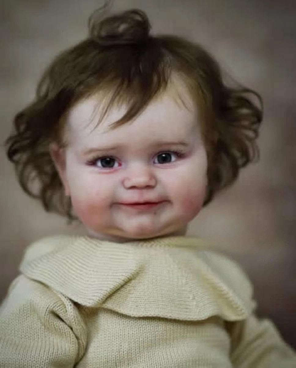 RXDOLL Prawdziwe lalki dla niemowląt, silikonowe, na całe ciało, winylowe, 50 cm, słodki uśmiech, Reborn Baby Dolls Girl Realistyczne lalki dla noworodków, realistyczne lalki Reborn z akcesoriami do