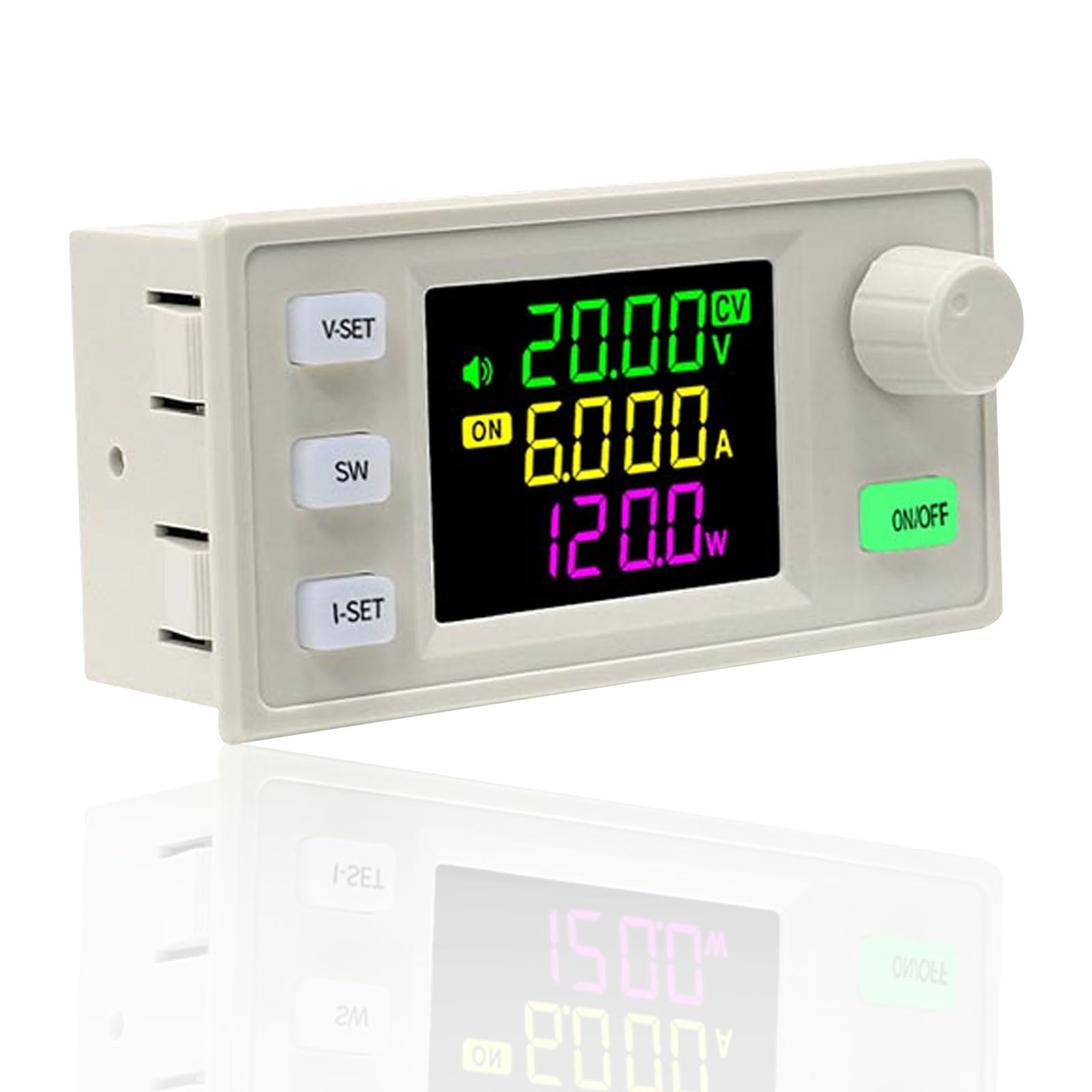 DC Einstellbarer Boost Buck Converter Spannungsregler,SK120X DC6-36V 120W 6A Numerische Steuerung Hebespannung Wandler Konstante Spannung Konstanter Strom Solarlademodul mit Schlüsselindikator
