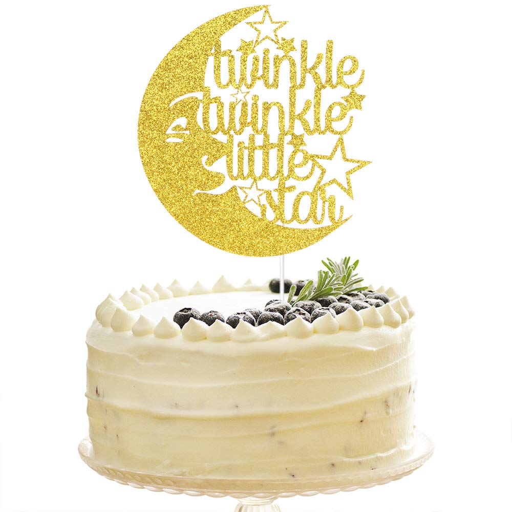 Tenhaisi Gilttery Gold Twinkle Twinkle Little Star Cake Topper For Baby ...