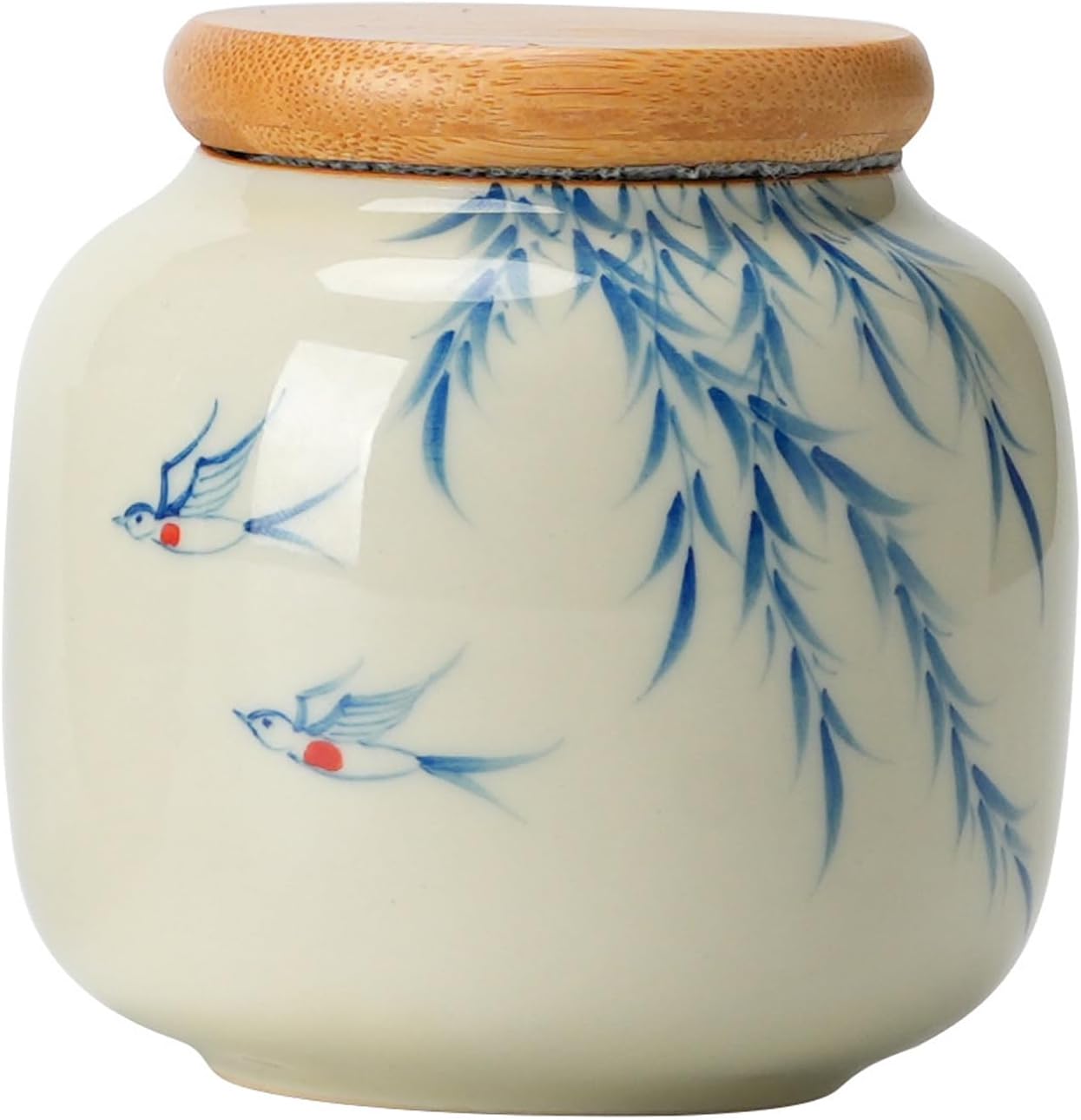 Small Urns for Human Ashes Keepsake,Flower Bird Ceramic Memorial Keepsake Cremation Urns Beautiful Mini Sharing Funeral Urns,Birds