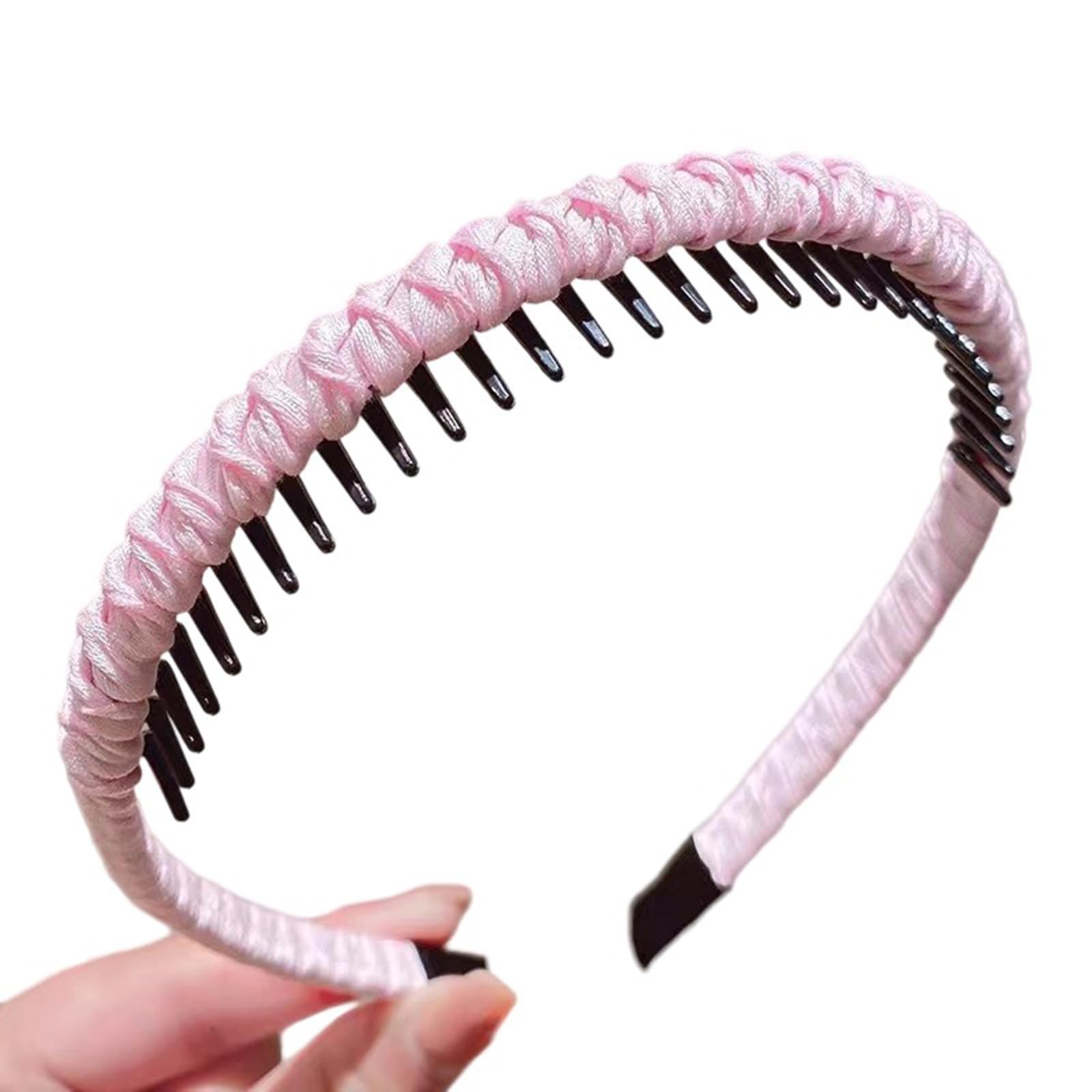 YUXITA NonSlip Resin Cotton Hair Bands For Women Workouts Spa Face Washing Secure Grip Elastic Thin Headbands Multiple Colors
