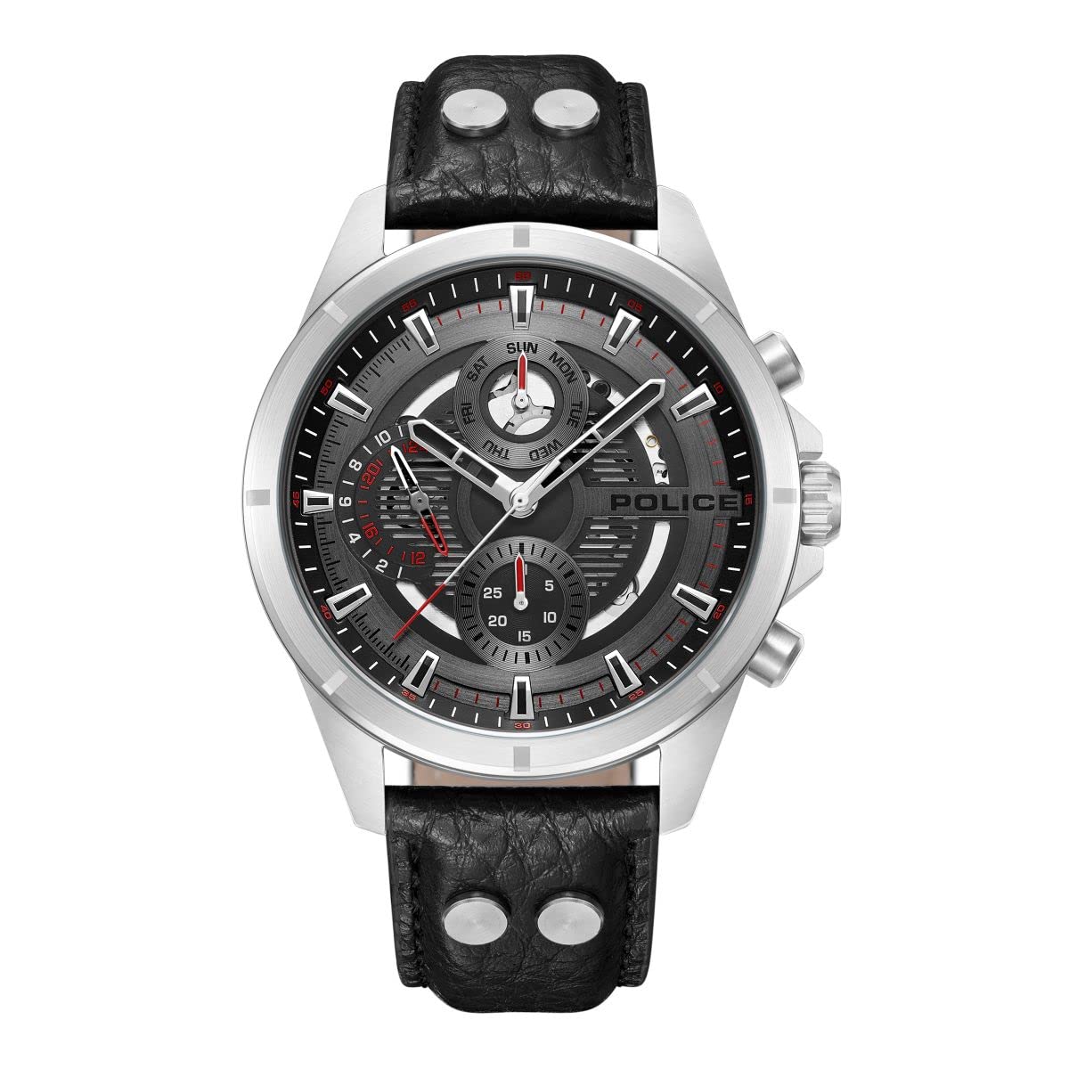 Police Black Dial Quartz Multifunction Leather Watch for Men-Plpewjf0004601 (B0BVMJ1PQJ) Amazon Price History, Amazon Price Tracker