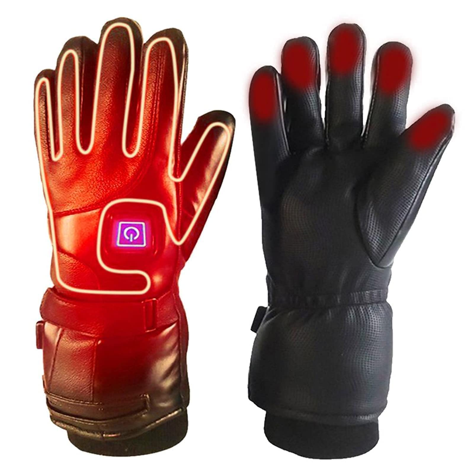 Gants chauffants électriques rechargeables avec isolation en cuir