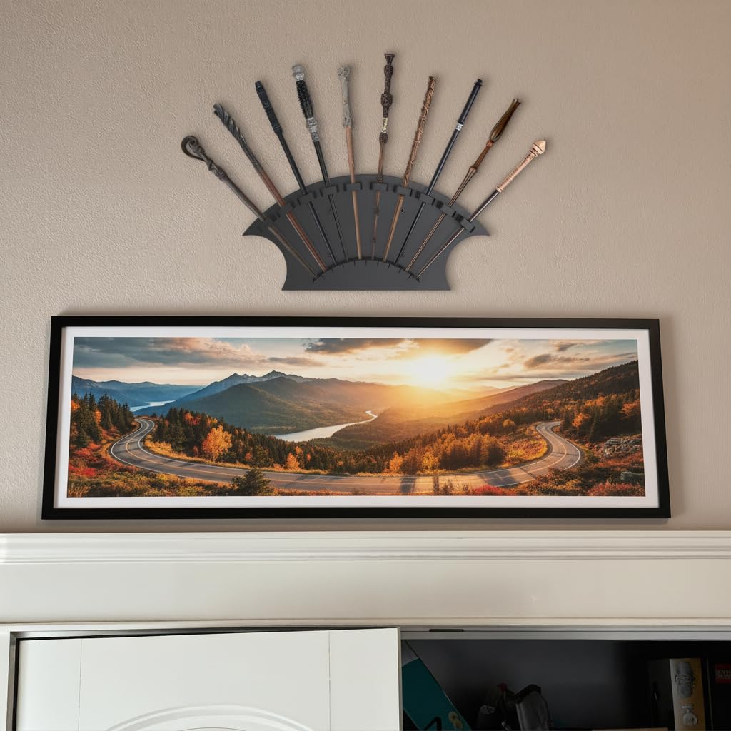 Wandregal für 10 Essstäbchen, Essstäbchen-Display für Sammler und Zauberstäbchen-Enthusiasten, Wand-Display für Wohnzimmer, Schlafzimmer und Büro